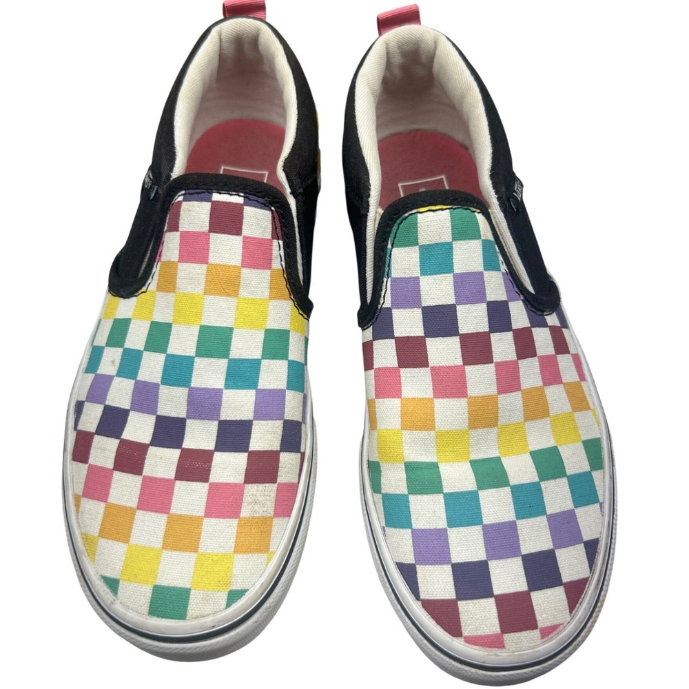 Vans Kids Slip-On Checkerboard Sneakers in Multicolor